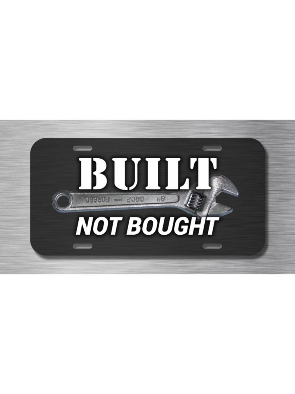Built Not Bought Vehicle License Plate Front Auto Tag Plate JDM Euro Drag DIESEL